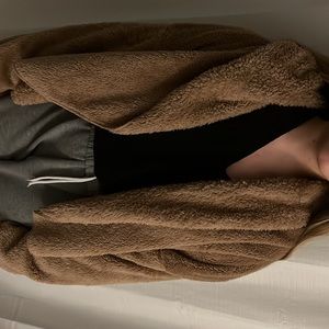 Cropped brown coat from local boutique!